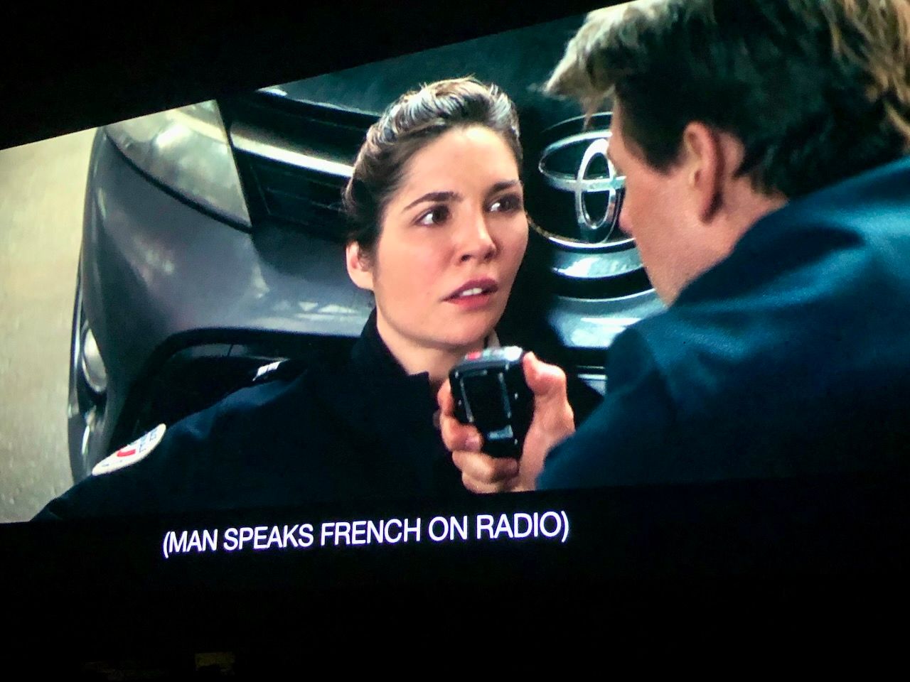 Man speaking French on radio